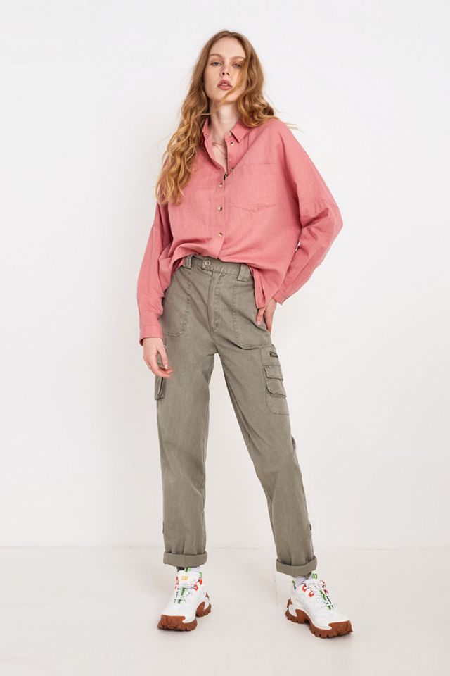 UO Pink Linen Button-Through Shirt #1