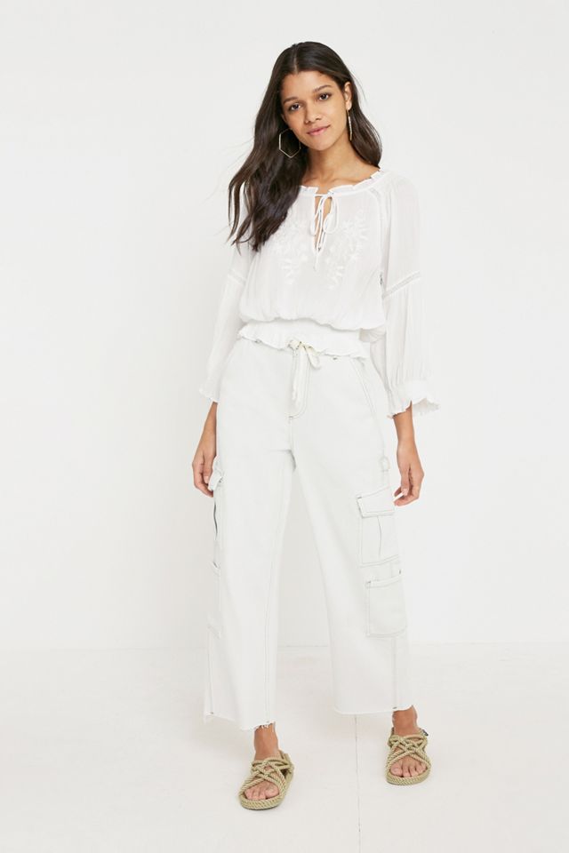UO Robyn White Boho Blouse #2