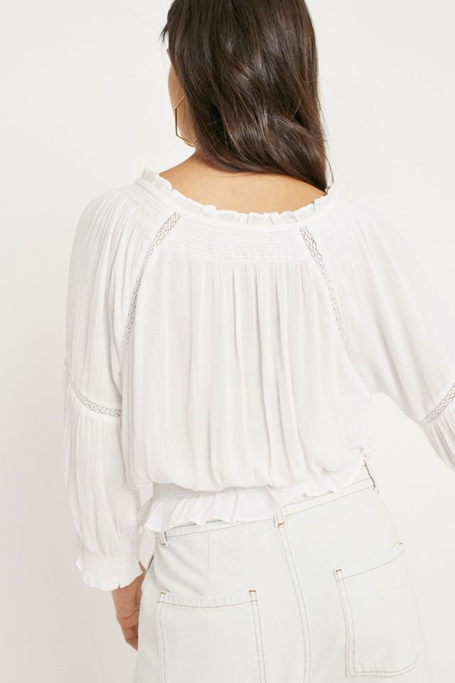 UO Robyn White Boho Blouse #5