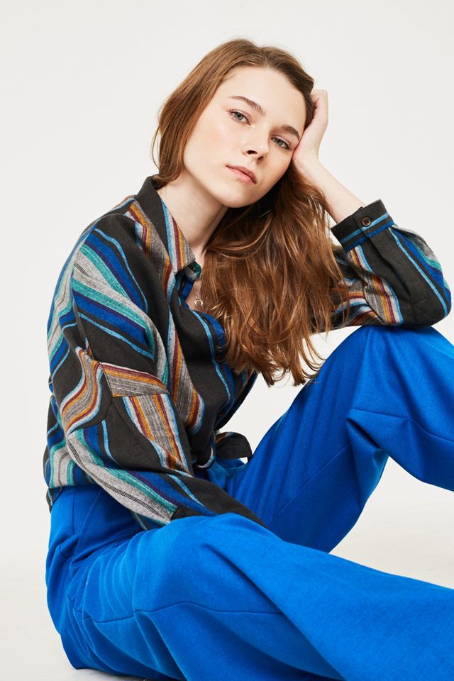 Urban Outfitters – Vertikal gestreiftes Boyfriend-Flanellhemd #3