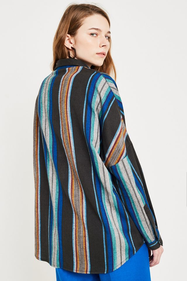 Urban Outfitters – Vertikal gestreiftes Boyfriend-Flanellhemd #4