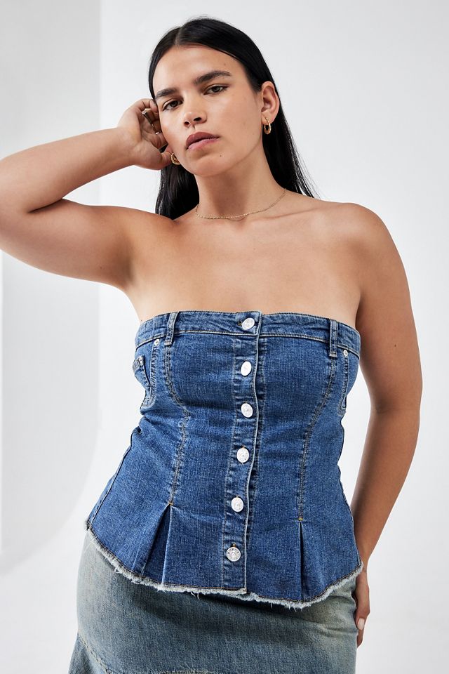 BDG Western Flared Denim Corset  #4