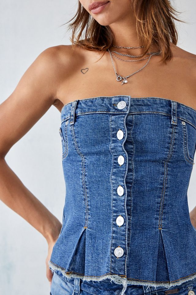 BDG Western Flared Denim Corset  #3