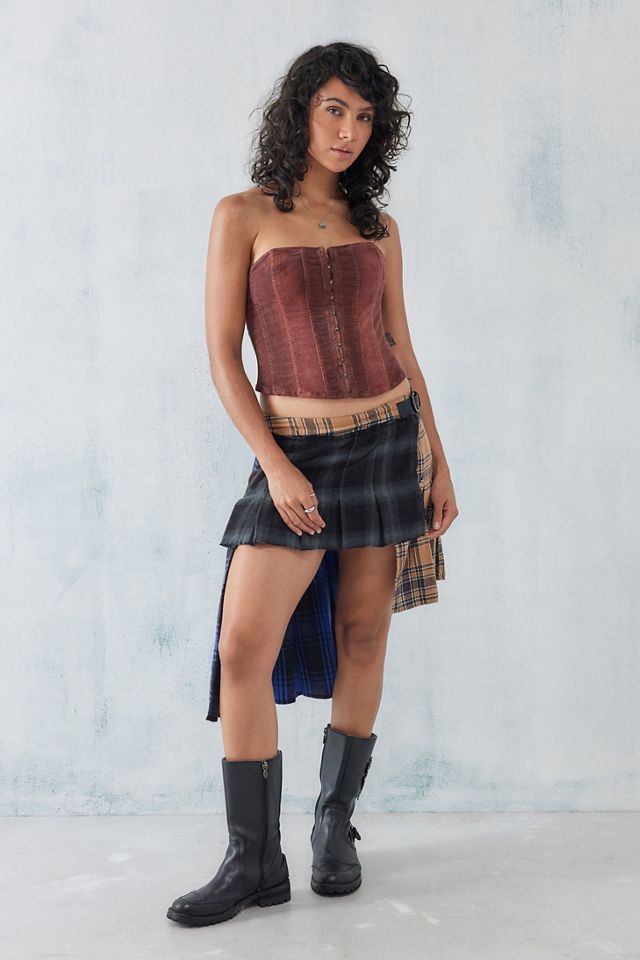 BDG Corduroy Luna Lace-Up Corset Top #1