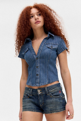Chemise en denim rayée Polly en taille: XS - BDG - Modalova