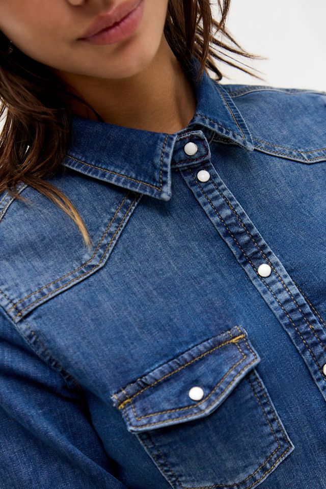 BDG Billy Fitted Denim Shirt #3