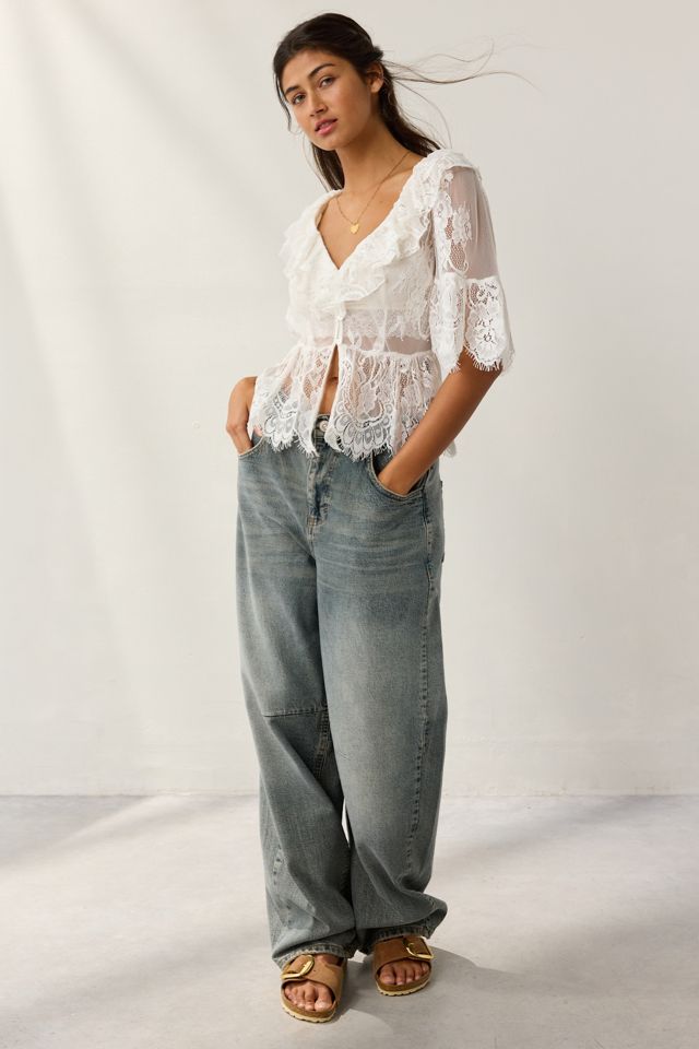 Camicetta in Pizzo Clementine Kimchi Blue #2