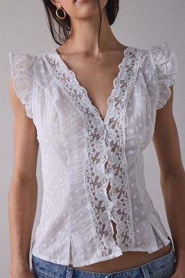 UO Roxie Lace Trim Mini Dress | Urban Outfitters UK