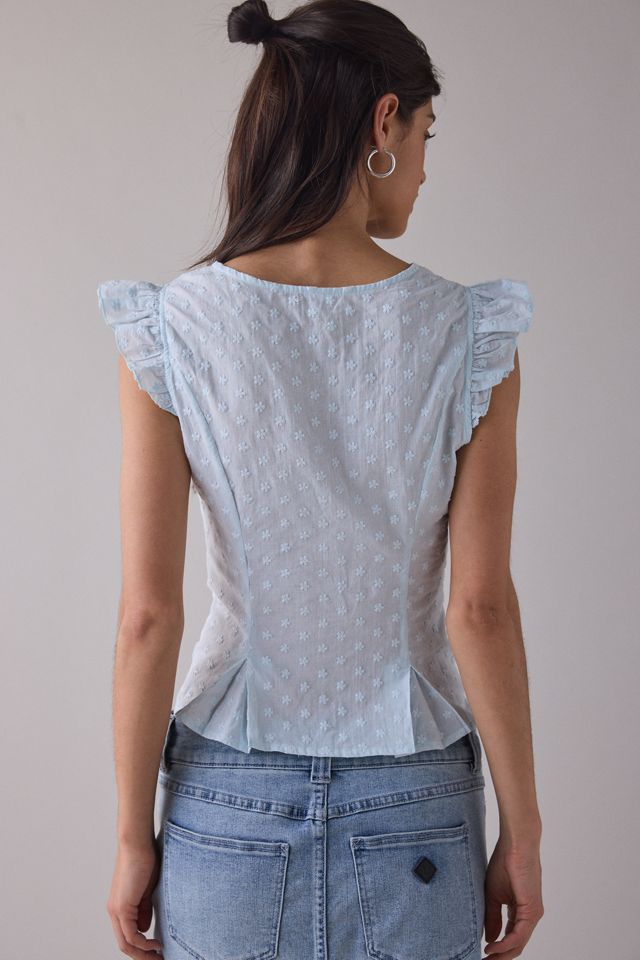 Kimchi Blue Aurelia Flutter Sleeve Top #3