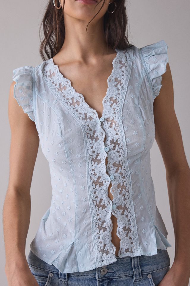 Kimchi Blue Aurelia Flutter Sleeve Top #4