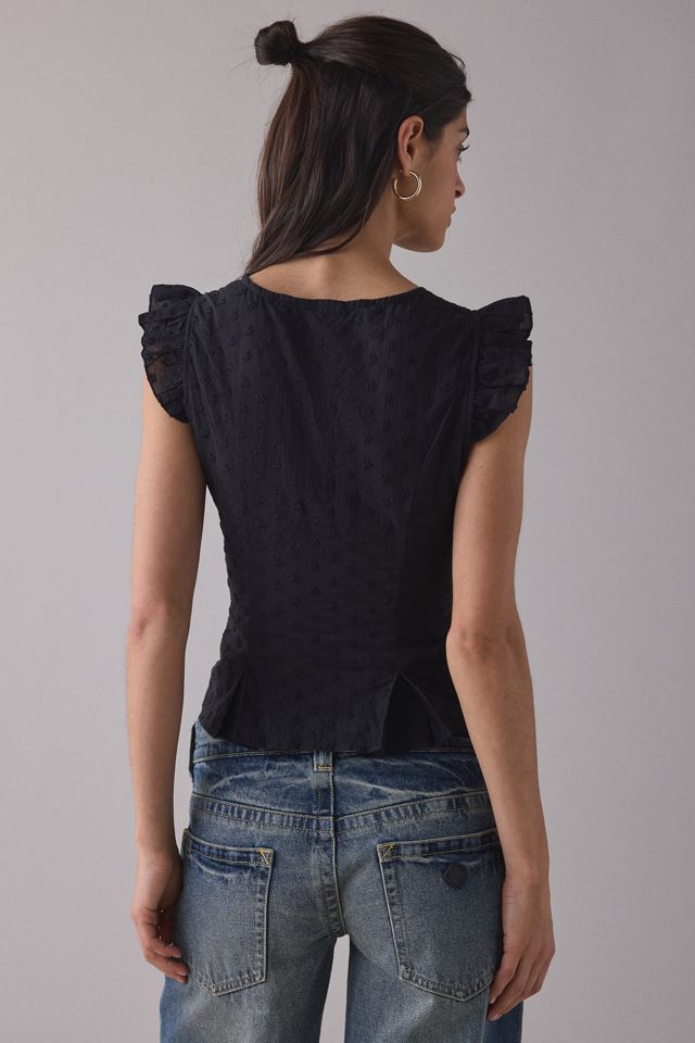 Kimchi Blue Aurelia Flutter Sleeve Top #3