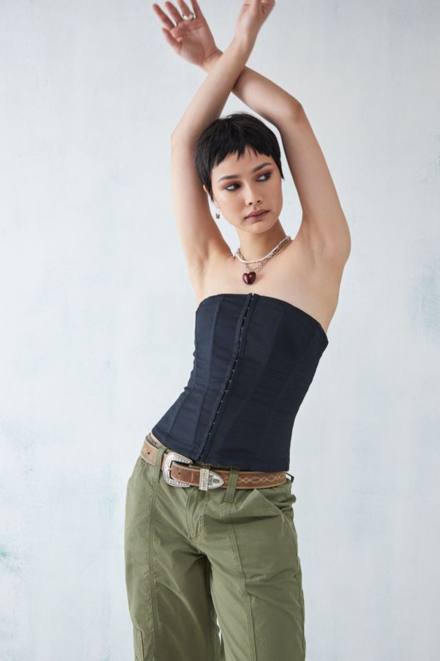 UO Caley Broderie Bandeau Corset