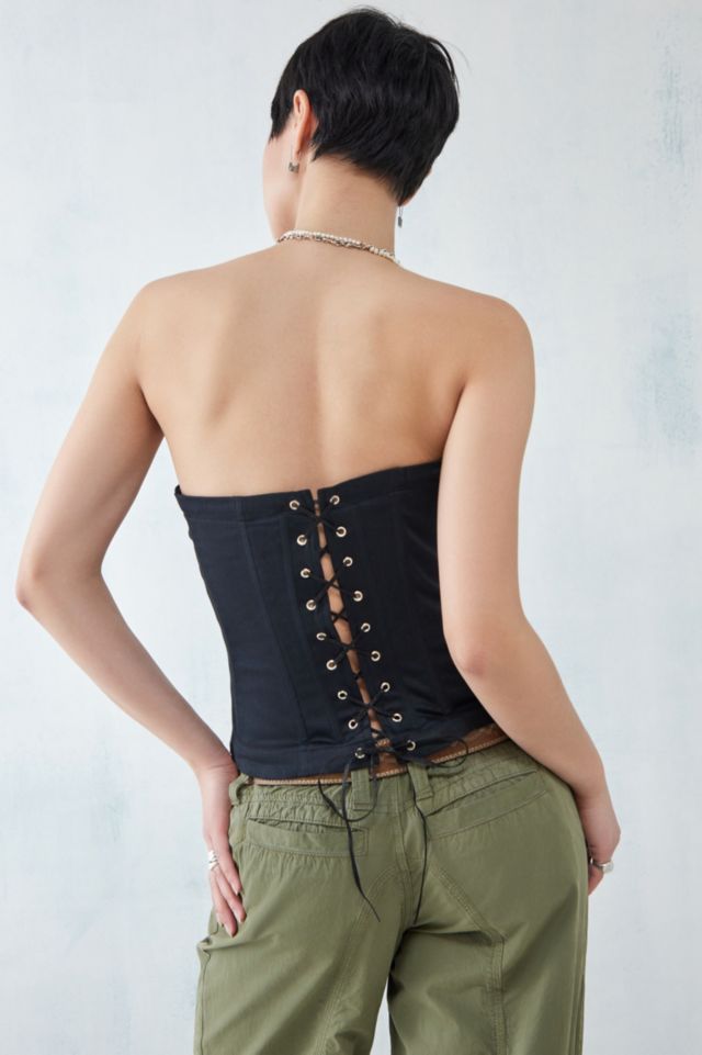 UO Caley Broderie Bandeau Corset