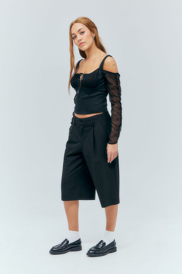 UO Black Mesh Corset Blouse  #2