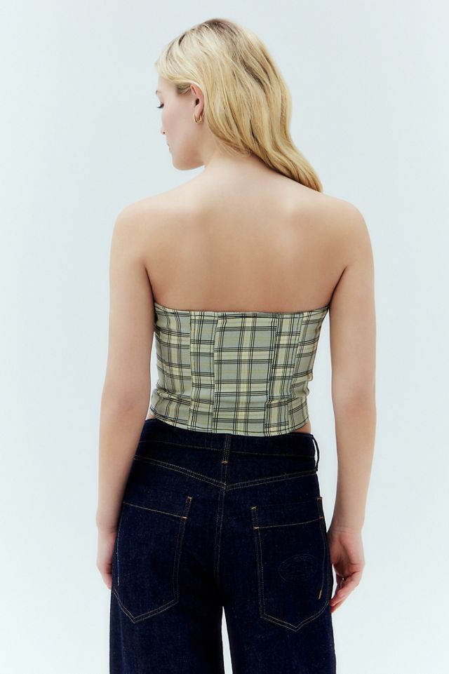 UO Celina Checked Lace-Up Corset #3