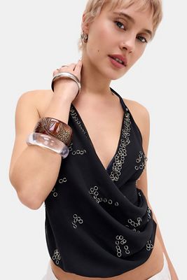 Silence + Noise Maddi Ring Halter Top