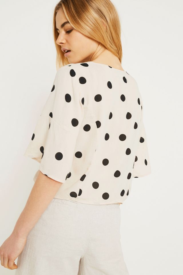 UO Daydream Spotted Button-Through Tea Blouse #3