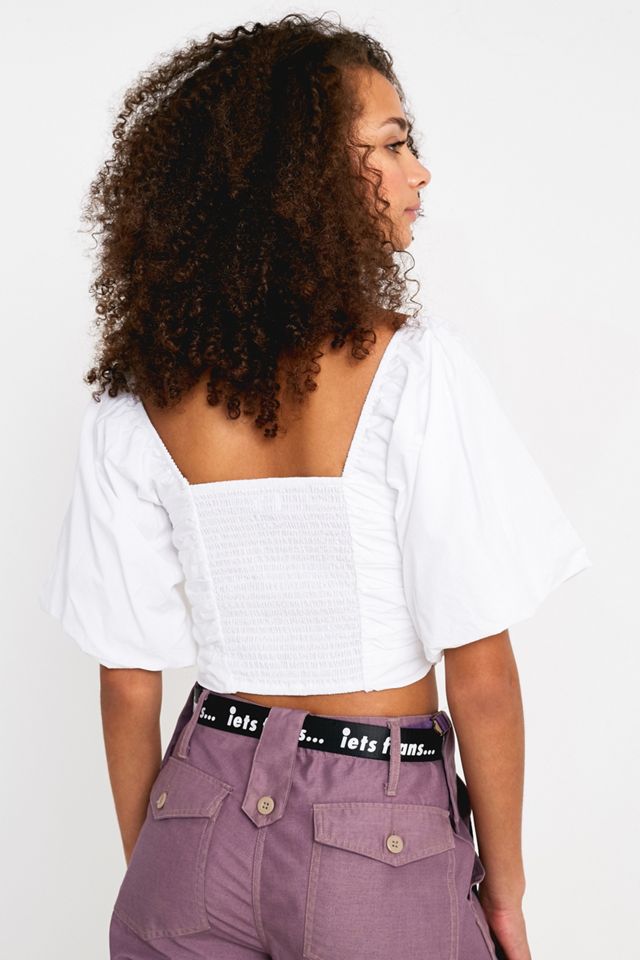 UO - Blouse Sabrina froncée à manches bouffantes #3