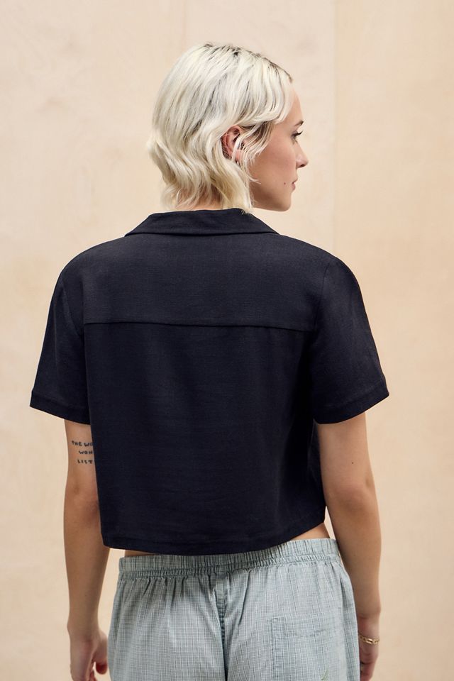 UO Linen Crop Shirt #3