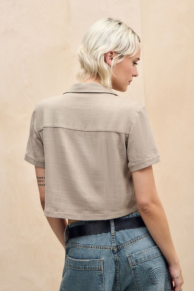 UO Linen Crop Shirt #3