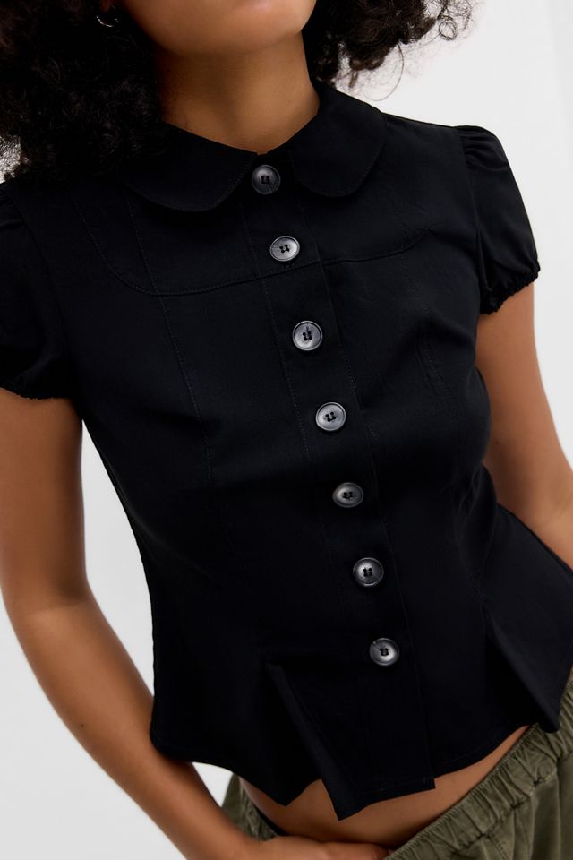 Silence + Noise Lyn Pea Jacket Blouse #1