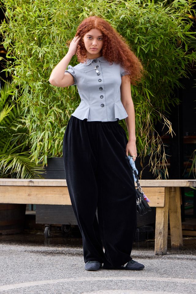 Silence + Noise Lyn Pea Jacket Blouse #1