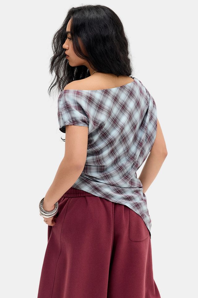 Haut drapé à carreaux Clarissa Silence + Noise #3