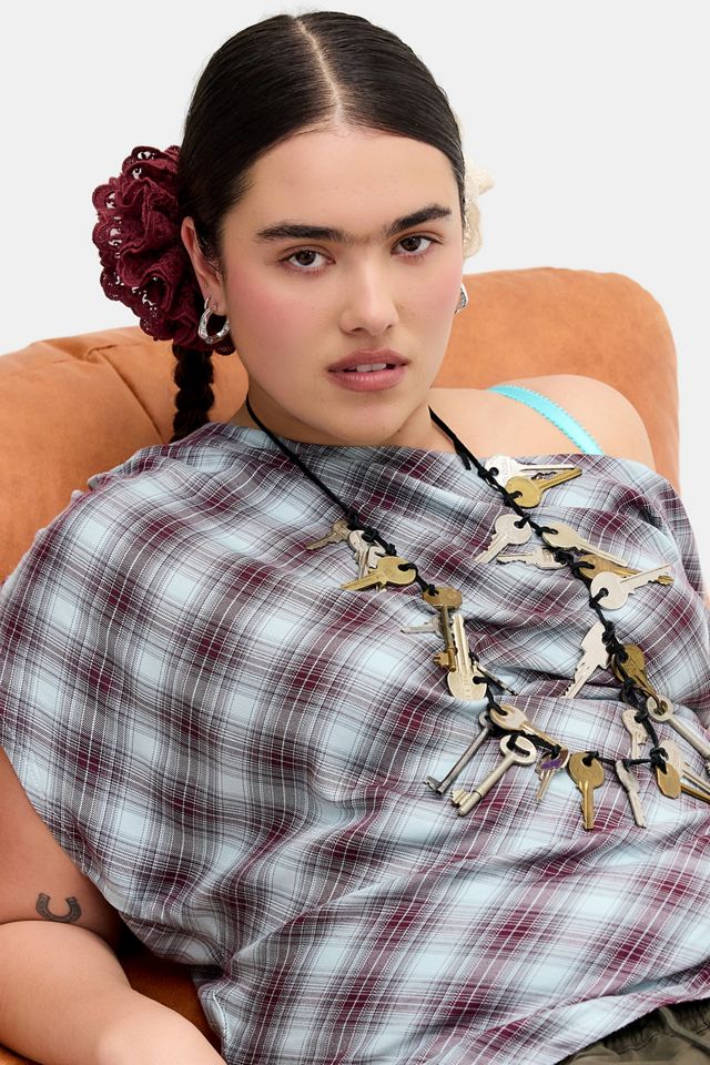 Haut drapé à carreaux Clarissa Silence + Noise #4