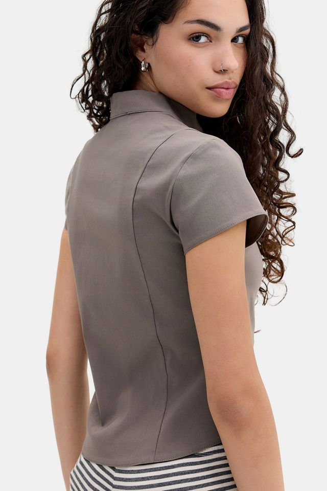 Silence + Noise Luiz Manderin Collar Top #3