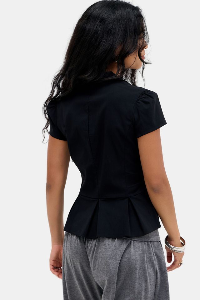 Silence + Noise Black Juno Cropped Blazer #3