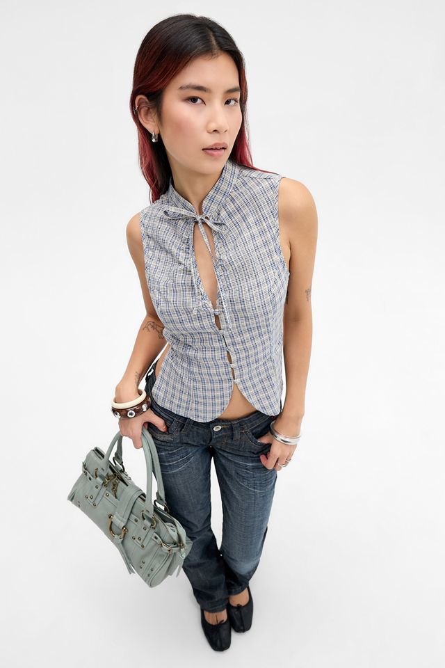 Kimchi Blue Keyhole Check Tank Top #2