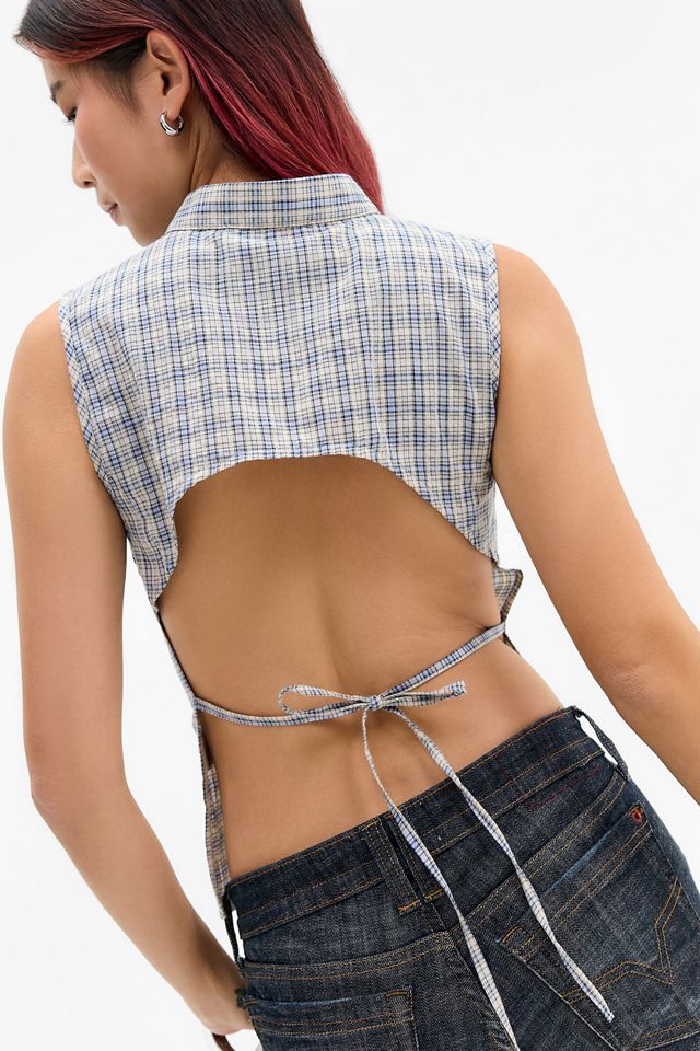 Kimchi Blue Keyhole Check Tank Top #3