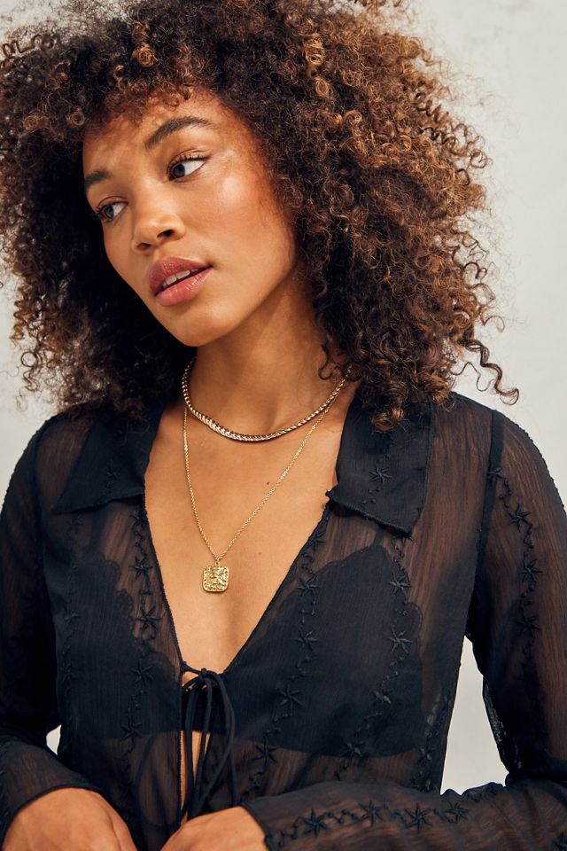 UO Embroidered Matilda Blouse  #2