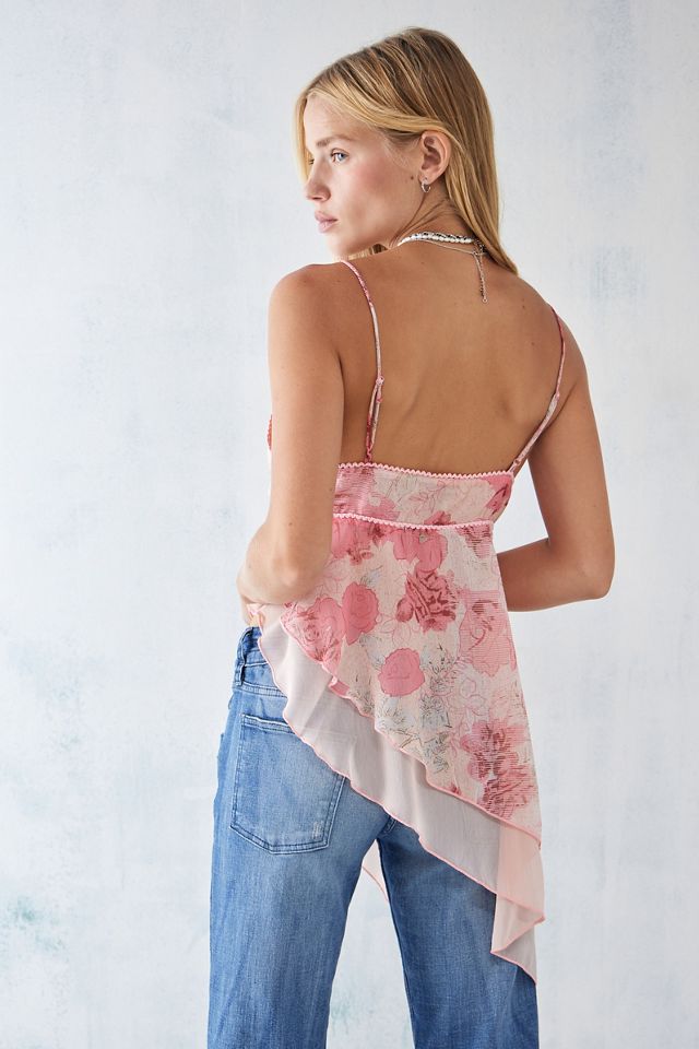 UO - Caraco asymétrique à imprimé floral Fairycore #3