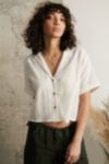 UO White Gracie Shirt | Urban Outfitters UK