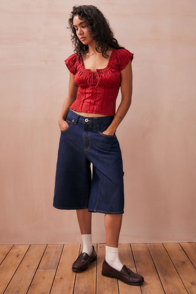Blusa fruncida Nadia azul kimchi #2