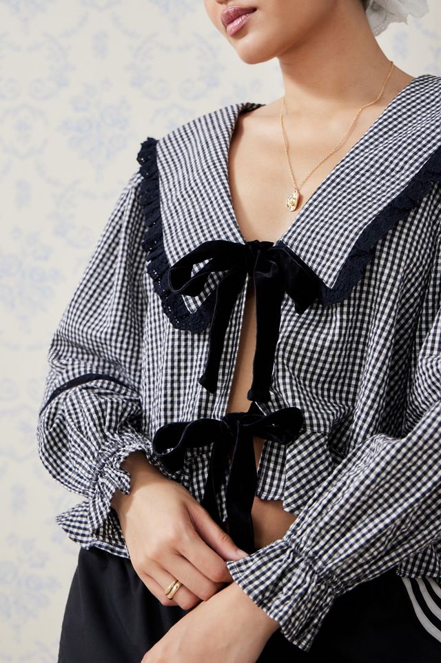 Kimchi Blue Wildflower Gingham Blouse #2