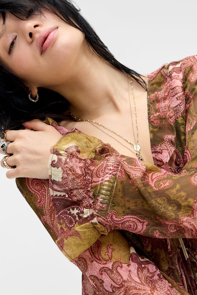 Blouse longue en mousseline Selena Kimchi Blue #3