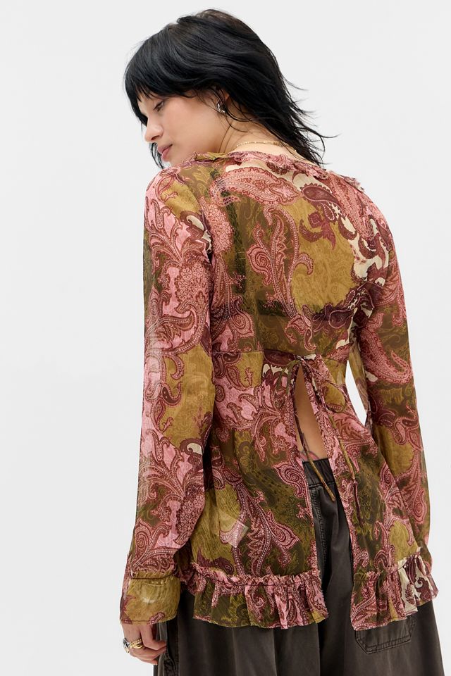 Blouse longue en mousseline Selena Kimchi Blue #4