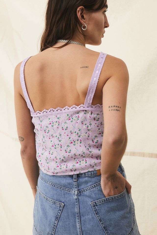 UO - Caraco Raquel à imprimé floral lilas #2