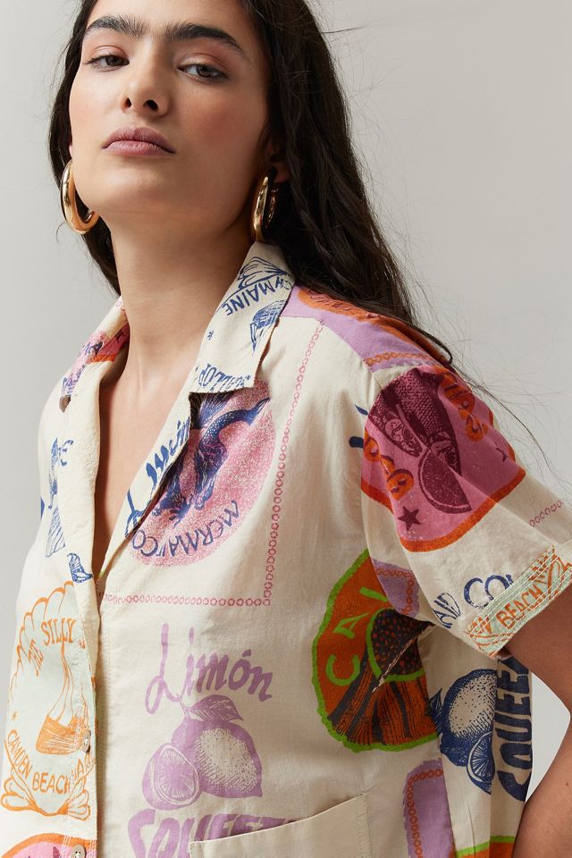 BDG Del Rey Souvenir Button-Down Top #3