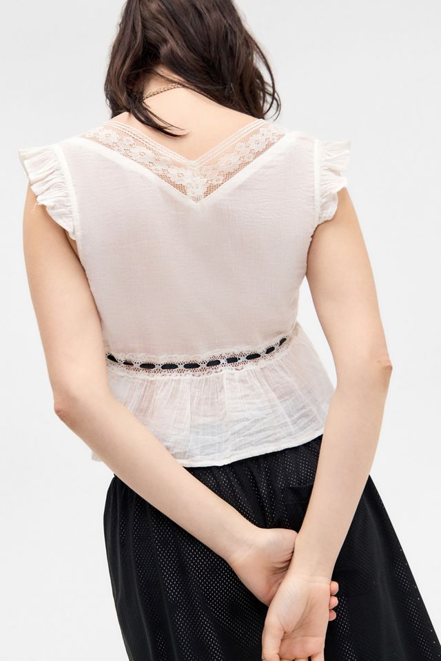 Kimchi Blue Ava Flutter Blouse #3