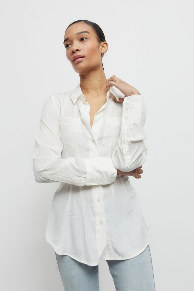 UO Lana Dobby Backless Shirt