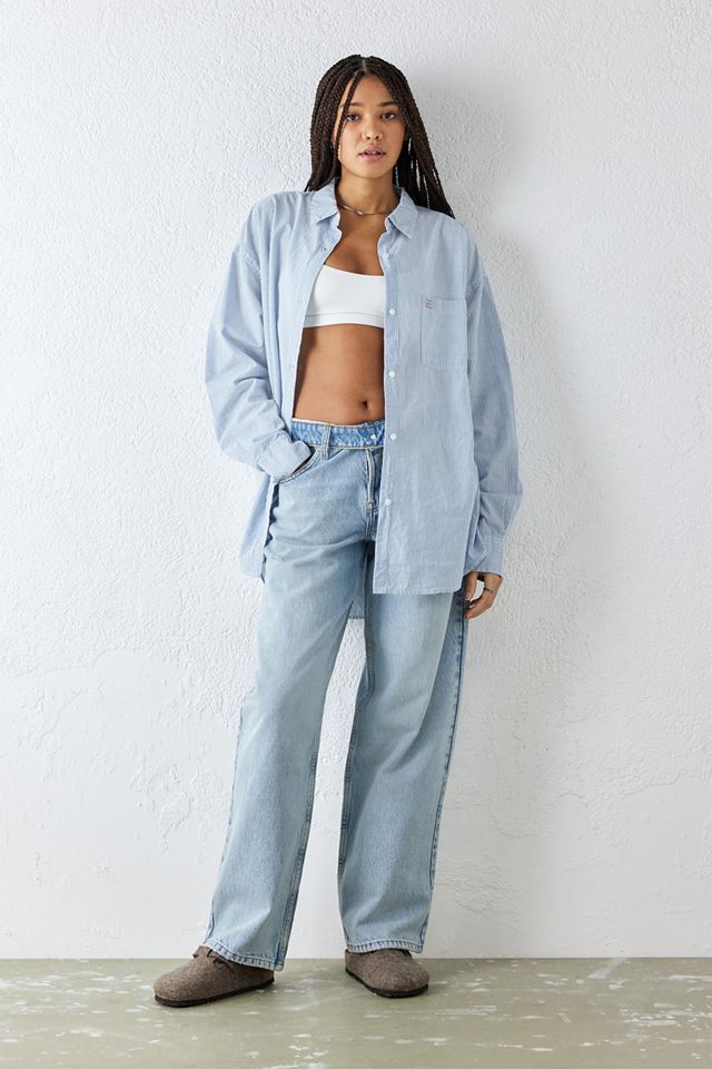 Camicia a Righe Blu BDG Sadie #1