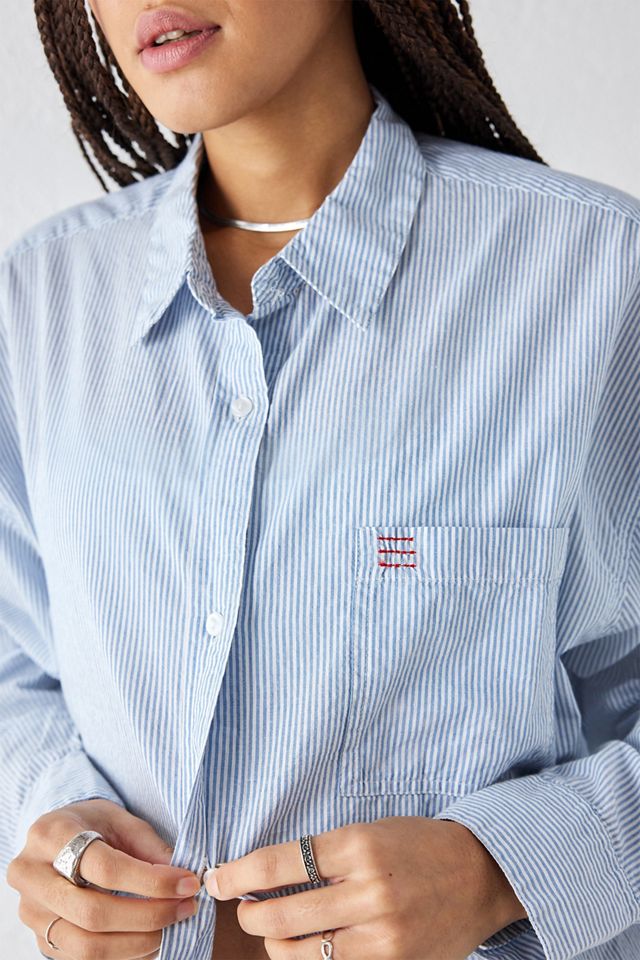 Camicia a Righe Blu BDG Sadie #3