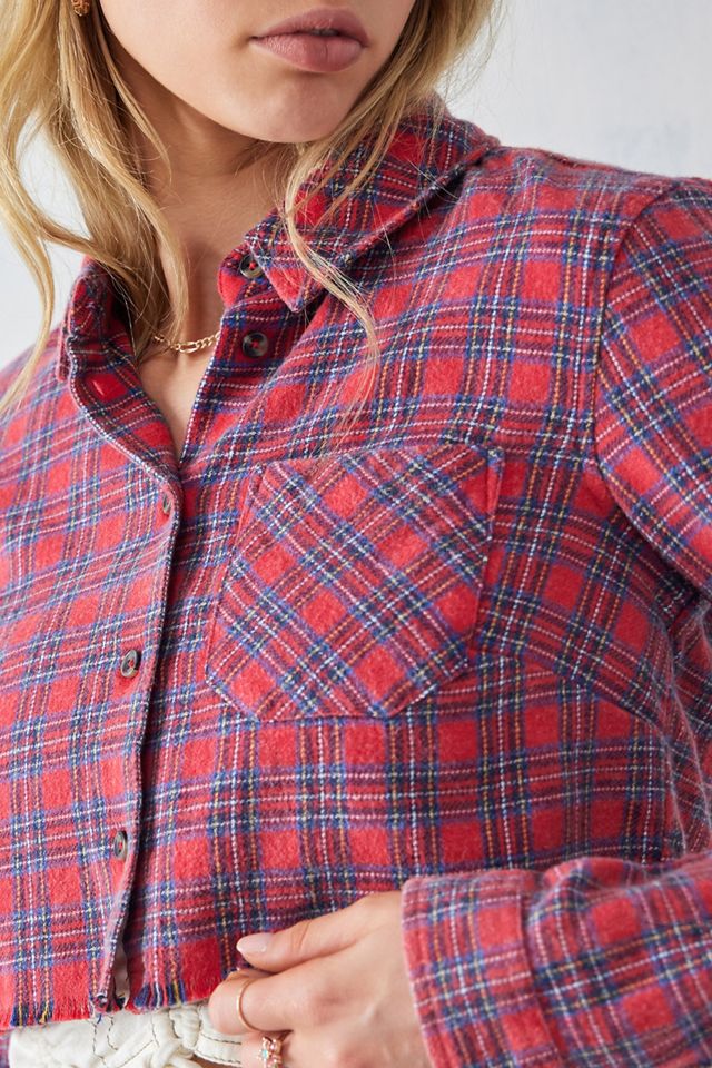 BDG Raw Hem Cropped Check Shirt  #2