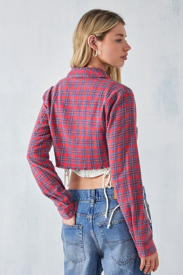BDG Raw Hem Cropped Check Shirt  #3