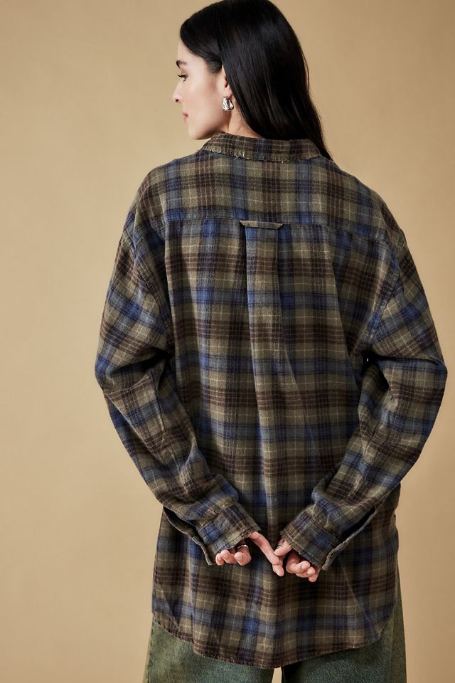 BDG Rae Oversized Green Check Shirt #2