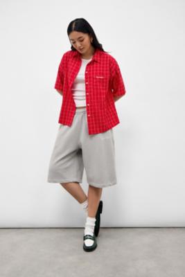Iets frans. Cropped Shirt - Red 2XS at Urban Outfitters - iets frans... - Modalova