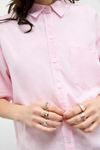 UO Floral Knit Short Sleeve Button-Down Shirt